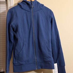 Lululemon Scuba Full-Zip Hoodie Size 10 NWT Brilliant Blue